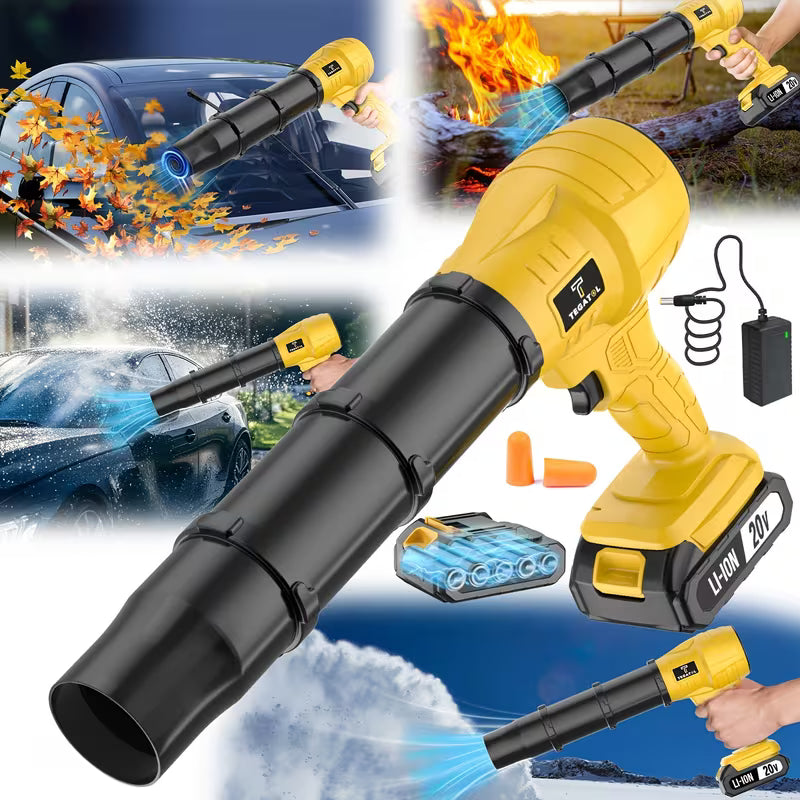 20,000 RPM Cordless Leaf Blower – 20V High-Power Electric Jet Blower with Rechargeable Battery for Leaves, Dust & Car Drying
