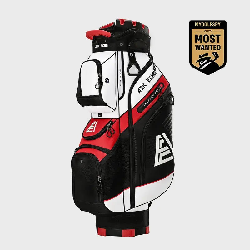 Ask Echo T-Lock 14-Way Golf Cart Bag with Full-Length Dividers & Large Cooler