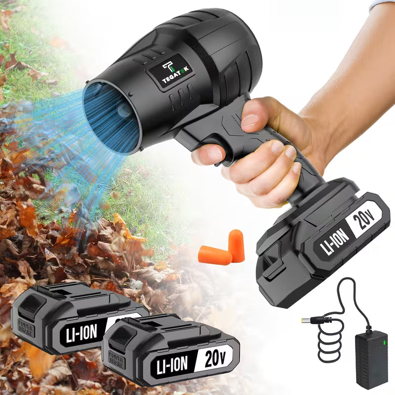 20,000 RPM Cordless Leaf Blower – 20V High-Power Electric Jet Blower with Rechargeable Battery for Leaves, Dust & Car Drying