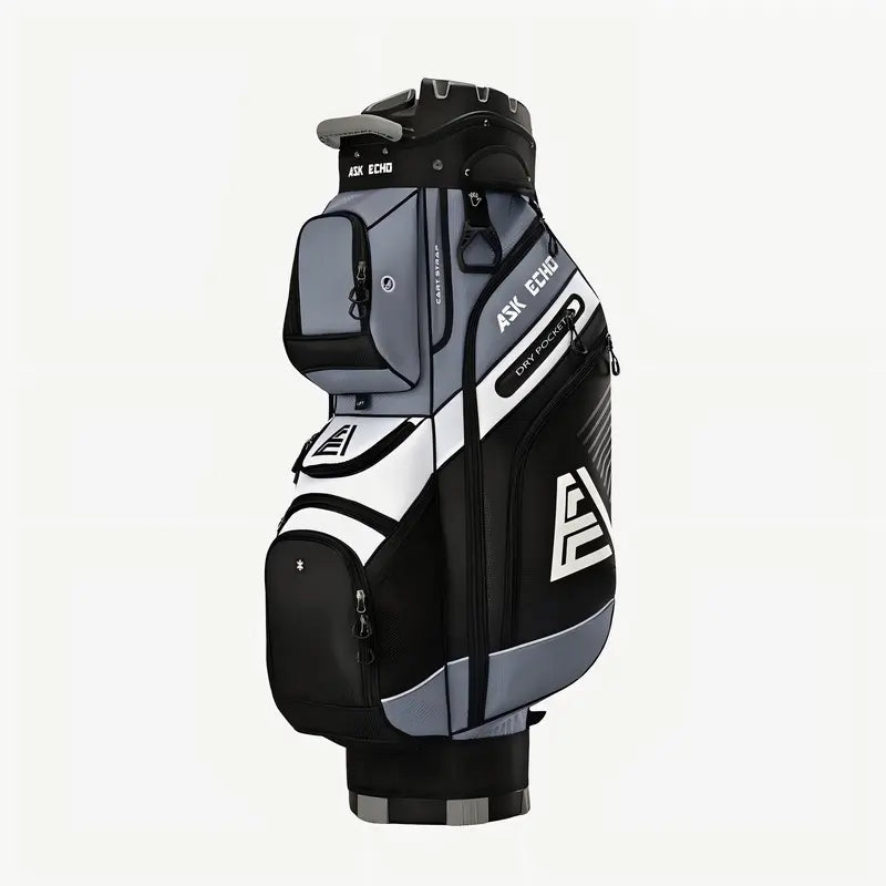 Ask Echo T-Lock 14-Way Golf Cart Bag with Full-Length Dividers & Large Cooler