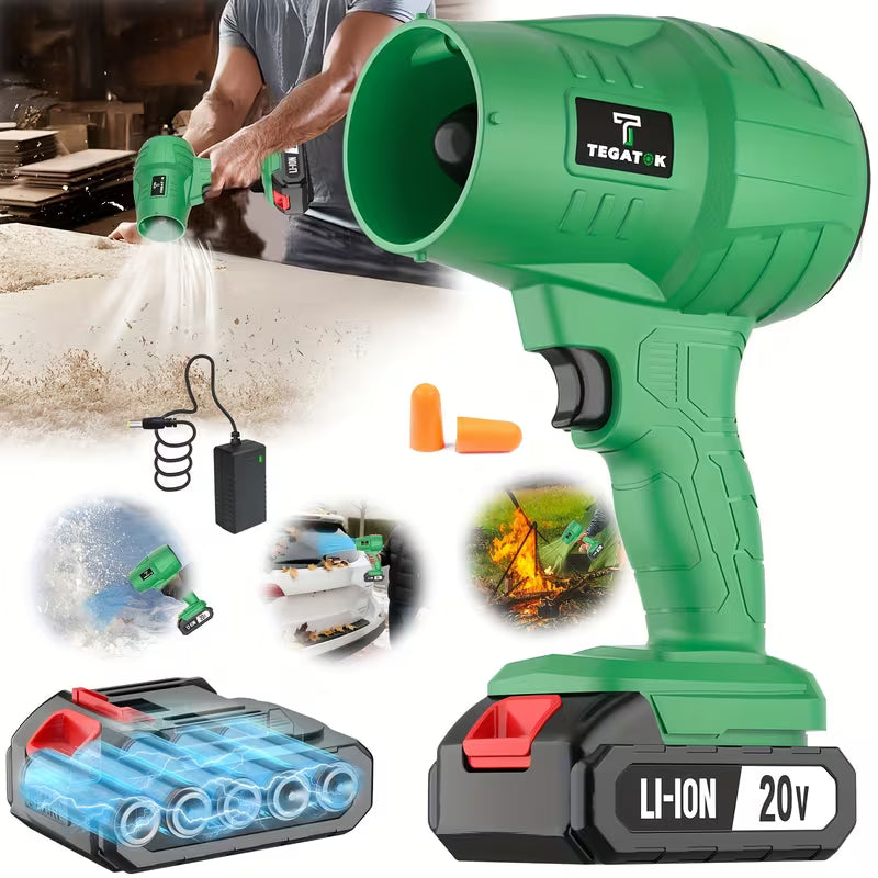 20,000 RPM Cordless Leaf Blower – 20V High-Power Electric Jet Blower with Rechargeable Battery for Leaves, Dust & Car Drying